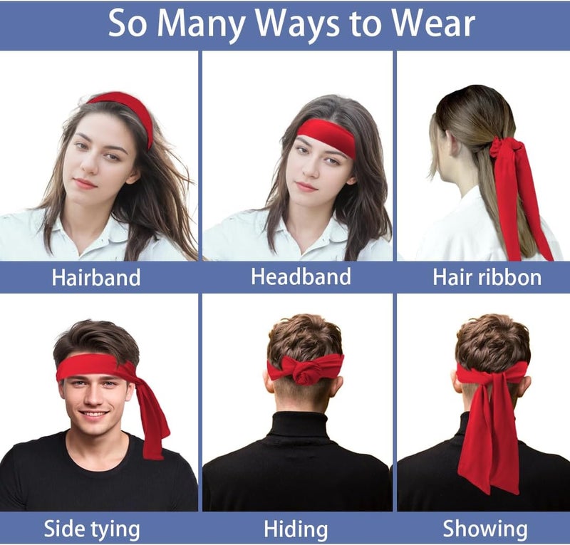 SRLLBBY Sport Tie Headbands Tennis Head Tie for Men Women Sports Fans Ninja Soccer Basketball Teams Head Ties Halloween - Image 5